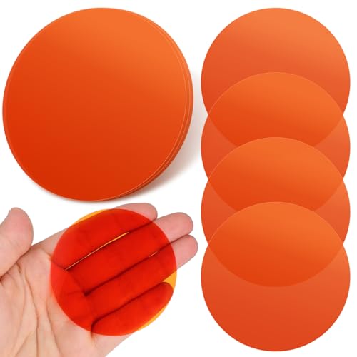 20Pcs Warm Light Filter Gel Peel and Stick Stickers 7.4 Cm | Led Ceiling Lights Video Light Theater Dj Home Mood Lighting Use
