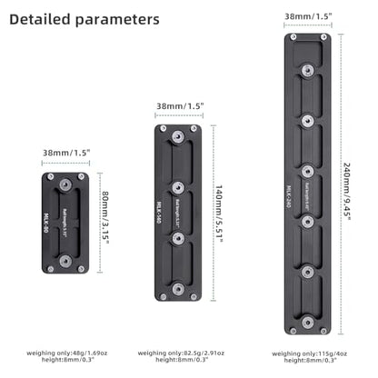 Arca Rail Mount, 5.51 inch Arca Swiss for Rifle Tripod Ballhead Quick Release Plate, Aluminum Arca Plate Compatiable RRS (5.5inch) - size: 5.51inch