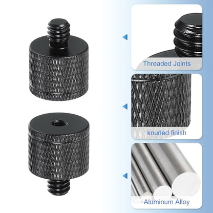 PATIKIL Tripod Screw Adapter M4 Female to 1/4" Male, Tripod Nut Connectors Camera Mount Screw Camera Double Head Converter for Microphone Holder Magic Arms Accessories - size: M4 to 1/4"
