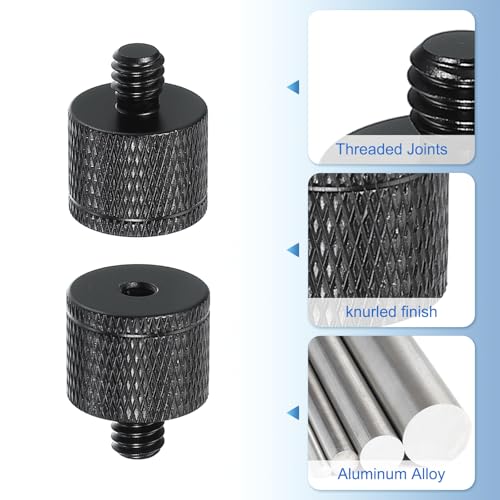 PATIKIL Tripod Screw Adapter M4 Female to 1/4" Male, 4 Pcs Tripod Nut Connectors Camera Mount Screw Camera Double Head Converter for Microphone Holder Magic Arms Accessories, 20 mm - size: M4 Female to 1/4" Male,20 mm