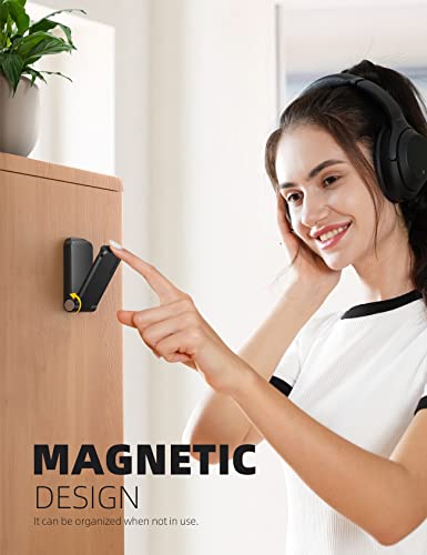 Lamicall Headphone Stand, Sticky Headset Hanger - 2 Pack Adhesive Headphone Holder Hook Mount, Headset Holder Clip Under Desk, Earphone Clamp for Airpods Max, HyperX, Sennheiser, Black - style: Black - Two Pack