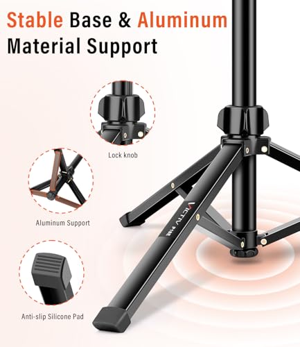 Phone Tripod, 86" Tall Tripod Stand with Gooseneck and Remote, Suitable for Recording Fitness Vlog Watching Cooking, Compatible with Smartphone, Camera, 1 Pcs - size: 86 inch