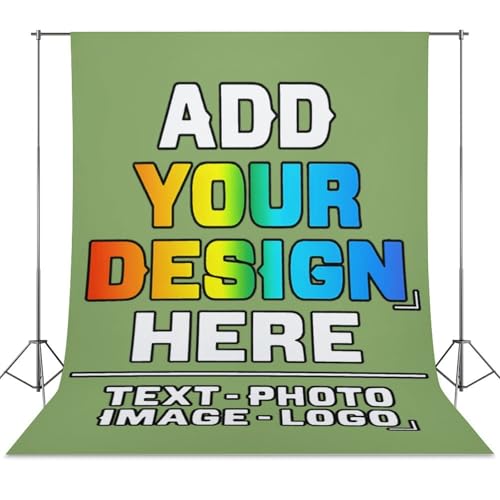 Custom Photography Cloth Design Your Own Photo Logo Text Personalized Backdrops Non-Reflective Non-Penetrating Photoshoot Background Screen Portrait Studio Photobooth Drops 56 X 79 Inches, Fruit Green - color: Fruit Green, size: 56"×79"