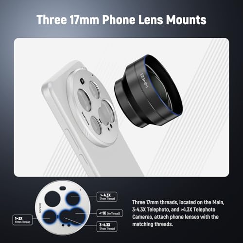 NEEWER 15 Ultra Lens Backplate, Aluminum Alloy 17mm Thread Phone Lens Adapter Holder for Main & Telephoto Cameras, Compatible with Xiaomi 15 Ultra Original Phone Case, PA111 (Silver) - style: Backplate for 15 Ultra/Silver