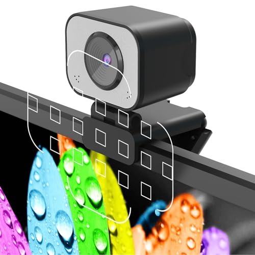 4K Webcam, PDAF Autofocus Auto Light Correction USB Computer Camera with Noise Cancellation Mic Privacy Cover for Video Conference Live Streaming