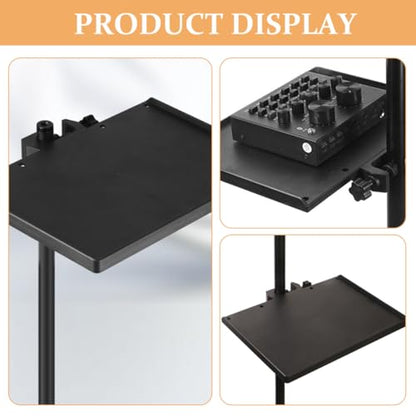 3Pcs Microphone Stand Tray Clip Storage Rack for Live Streaming Photography Sturdy Sound Card Holder with High Edges Compatible with Various Mic Stands
