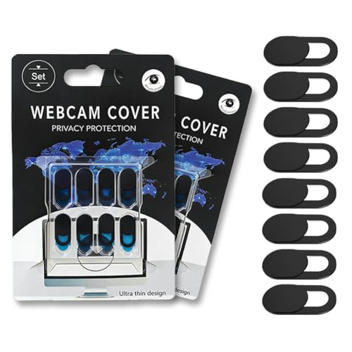 Webcam Cover Slide [8 Packs], 0.023-inch Ultra-Thin Plastic Webcam case, Suitable for MacBook Pro, iMac, Laptop, PC, iPad Pro, iPhone.