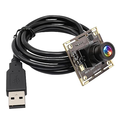 ELP 2.8mm Lens Raspberry Pi 1080P H.264 Microphone PC Web USB Security Camera for Computer Mini UVC USB2.0 Video Audio Webcam Board 2MP CMOS AR0330 Lightburn Laser Camera for Laptop - size: 2.8mm lens