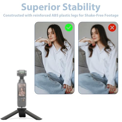 Mini Tripod for DJI OSMO Pocket 3/2 for Insta360 X5 X3 X4 Universal 1/4" Screw Portable Stand Mount Vlog Camera Desktop Tabletop Projector