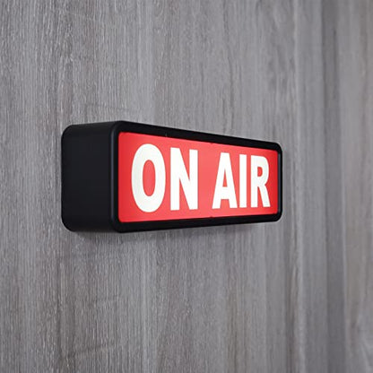 On Air Light Sign, Lighted Recording and Broadcast Warning Indicator, for Home Studio, Company, Desk or Wall Decor, Black, with Remote Control - style: black+Remote control