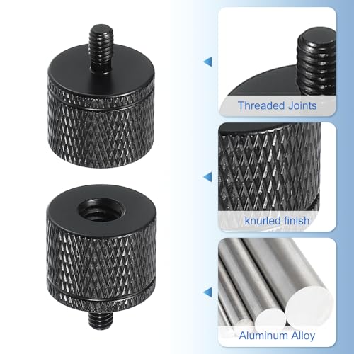 PATIKIL Tripod Screw Adapter 1/4" Female to M4 Male, 2 Pcs Tripod Nut Connectors Camera Mount Screw Camera Double Head Converter for Microphone Holder Magic Arms Accessories, 20 mm - size: 1/4" Female to M4 Male,20 mm
