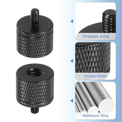 PATIKIL Tripod Screw Adapter 1/4" Female to M4 Male, 2 Pcs Tripod Nut Connectors Camera Mount Screw Camera Double Head Converter for Microphone Holder Magic Arms Accessories, 20 mm - size: 1/4" Female to M4 Male,20 mm