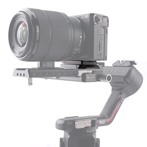 FocusFoto Upper Quick Release Baseplate QR Plate for DJI Ronin RS2 RSC2 RS3 Pro RS4 Pro RS 4 Mini Gimbal Stabilizer Arca-Swiss Standard Camera Tripod Ballhead (Standard Version)