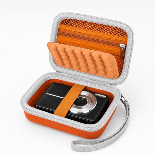 Digital Camera Case for CAMKORY/for Kodak Pixpro FZ45 FZ55/for VAHOIALD/for Sony DSCW800 830/ for Canon PowerShot 180 190. Vlogging Cameras Storage Holder for Travel (Box Only)-Brown - color: Brown