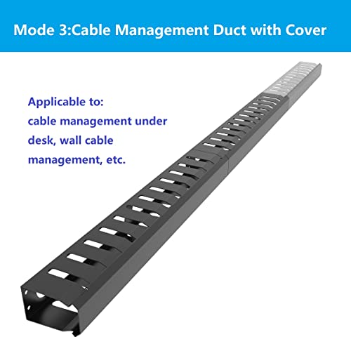 2 Pack of All Metal 1U Cable Management Horizontal Rack Mount Cable Manager with 12 Big Finger Slots for 19-inch Server Rack or Cabinet