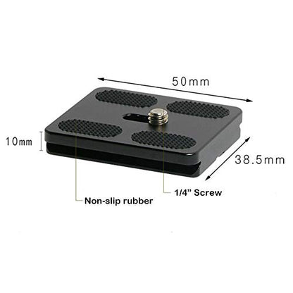 50mm Quick Release Plate Fits Arca-Swiss Standard for Camera Tripod Ballhead (Pack of 2)