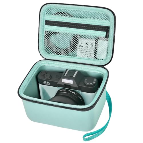Comecase Vlogging Camera Case Compatible with for Duluvulu/for VJIANGER/for JGIPL/for TEBNGIHNM 4K Digital Cameras for Youtube. Vlog Camera Carrying Storage for Lens and Other Accessories - Green - color: Green, size: M