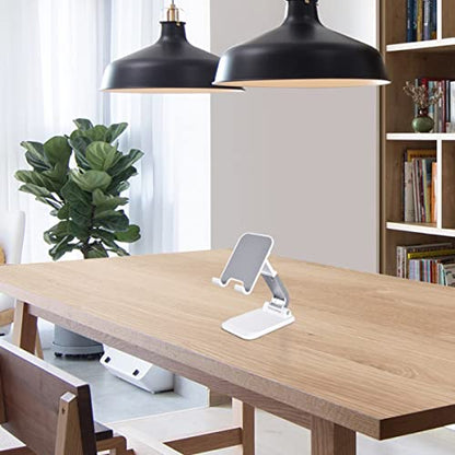 Aotedor Adjustable Desk Phone Stand, Ergonomic Design, Portable, Hands Free, Compatible with iPhone and Samsung