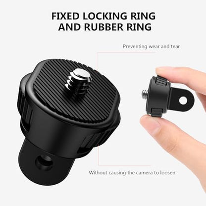 VRIG Tripod Mount Adapter, Plastics Camera Tripod Adapter 1/4"-20 Conversion Adapter Mounts Compatible with GoPro Hero Max/ Insta360 X5 X4 X3/ DJI Osmo 360 and Other Standard 1/4 inch Accessories - style: Gopro Adapter to 1/4 Screw
