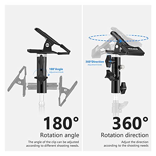 Neewer 3 PCS Photo Studio Heavy Duty Metal Clamp Holder with 5/8" Light Stand Attachment for Reflector - style: CL-02 (3 Pack)