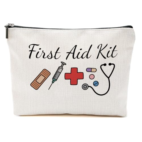 First Aid Kit Makeup Bag for Women, Funny Nurse Cosmetic Bag Travel Organizer, Medical Stuff Makeup Pouch Toiletry Accessories, Nurse Gifts for Women Friends, Birthday Christmas Gift - color: Multicolor 1429