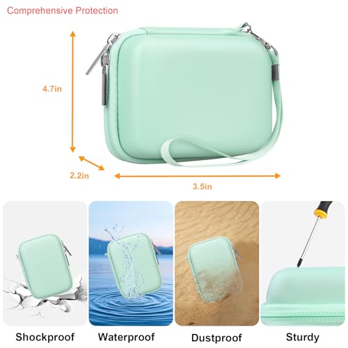 Elonbo Camera Carrying Case for KODAK PIXPRO FZ55 / FZ53 / FZ45 / FZ43 16MP Digital Camera, Vlogging Camera Storage Holder Travel Bag, Mesh Bag Fits Batteries, Cable, Memory Card, Green - color: Green