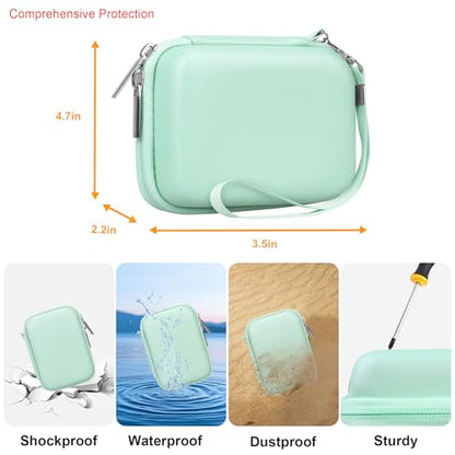 Elonbo Camera Carrying Case for KODAK PIXPRO FZ55 / FZ53 / FZ45 / FZ43 16MP Digital Camera, Vlogging Camera Storage Holder Travel Bag, Mesh Bag Fits Batteries, Cable, Memory Card, Green - color: Green