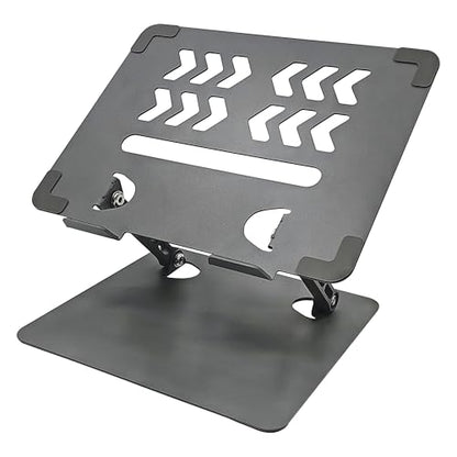 Musiin Home Studio Small Desktop Mixer Stand, Aluminum Portable Folding Heat Dissipation Lift Stand, Compatible with Nektar Panorama CS12, Rode RODECaster Pro II, Tascam Mixcast 4 (Gray)