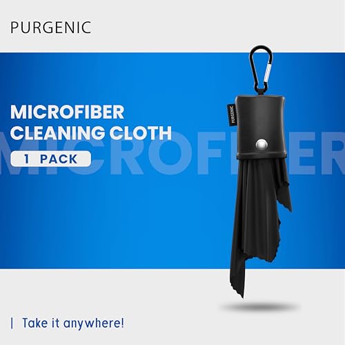 Microfiber Cloth & Glasses Wipes (1 Pack) Lens & Glasses Cleaning Cloth - Eyeglass Cleaner - Camera Lenses & Gadget Delicate Screens - Black - color: Black, size: 1 Pack