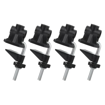 PATIKIL 0.47" Hole Dia. Desk Clamp, 4 Pcs Universal C-Clamp Base with Adjustable Screw for Microphone Mic Arm Table Lamps Mount Holder, Black