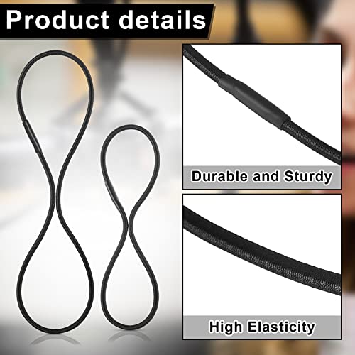 Shappy 8 Pieces Black Universal Elastic Bands Replacement Microphone Shock Mount Rubber Ring Shock Mount Holder Clamp Clip for Microphone Holder Clip