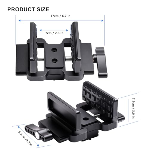 Rifle Clamp for Tripod - Heavy Duty Arca Swiss Saddle Mount with Quick Release, 1/4"&3/8" Screw Holes, Universal Hunting/Shooting Clamp Rest - style: Arca Swiss Saddle Mount
