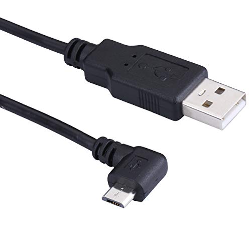 Extra Long 15FT USB 2.0 A to Micro B USB Cable 90 Degree Right Angle Charge Cord with 5pc Wiring Clips for Car Dash Cam GPS Navigation DVR Digital Camera Camcorder Security Cam… - color: 5M Right Angle