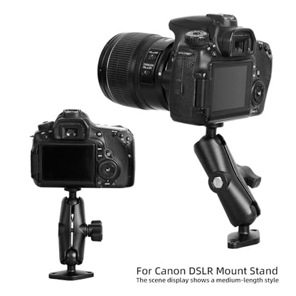 xik 1/4"-20 Thread Camera Mount Holder for Wall/Desk/Car/Boat,AMPS Standard Hole Installation，Fits DSLR, CCTV, Action Cam, Projector, Security Camera - size: 5.51" Length