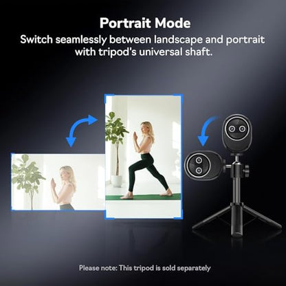 EMEET Piko+ (Piko Plus), World’s 1st Dual-Camera AI-Powered 4K Webcam, 1/2.55'' Sony Sensor, 3 Mics&3 Sound Modes, Panda Magnetic Privacy Cover, USB C-C&C-A, Ideal for Livestreamers - style: Piko Plus w/ Panda Privacy Cover