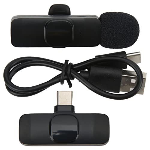 Cuifati Wireless Lavalier Microphone, Intelligent Noise Reduction with Clear Sound Quality, Strong Anti Interference, Lapel Clip Mic for Mobile Phones, Computers, Tablets (1)