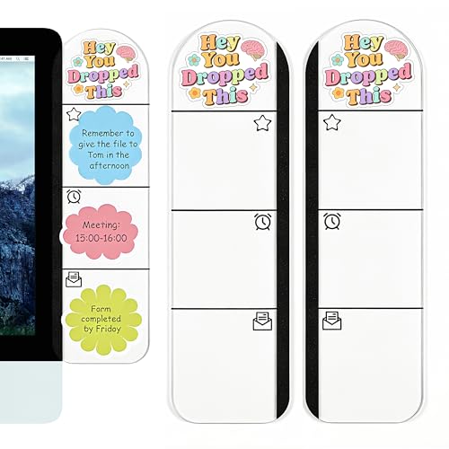Hey You Dropped This Funny Office Desk Accessories 2pcs Computer Monitor Memo Board Message Board Supplies for Home Desktop Decor - color: Hey You Dropped This