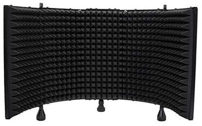 Rockville Recording Studio Bundle: ROCKSHIELD 3 Large Mic Isolation Shield, Sound Dampening Foam, RVES05 Heavy Duty Tripod Speaker Stand, 2-items