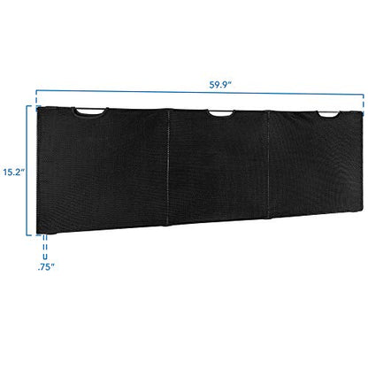 Mount-It! Under Desk Modesty Panel for Office Desks and Sit Stand Workstations [60 Inches Wide] Mesh Organizer Pockets for Cables and Wires (Black) - size: 60 inches