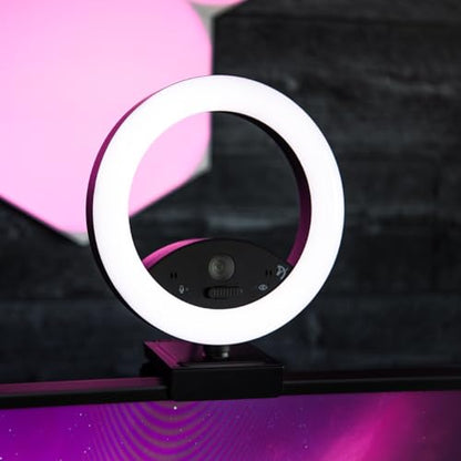 Arozzi - Occhio True Privacy Webcam with Adjustable LED Ringlight - Magnetic Privacy Cover, Dual Omni-Directional Noise Cancelling Microphones with Manual Circuit Breaker, and Full HD - style: Webcam with Ring Light