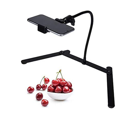 Photo Copy Pico Projector Stand Overhead Tripod Video Stand Phone Mount Flexible Tabletop Stand for Live Streaming Video Recording Vlog YouTube Teaching Cooking Crafting Demo Drawing Recording