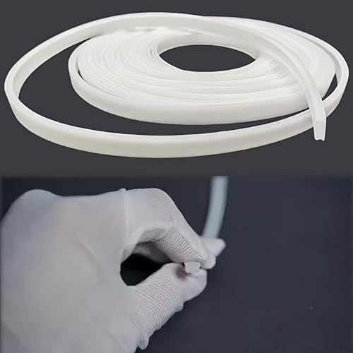 16.4Ft/5M Silicone LED Cover, Alumium Profile Silicone Channel Diffuser Flexible PC Lampshade Line for Strip Lights, Ceiling Lamp, Under Cabinet Cover Replaceable Installation (10mm) - color: 10mm