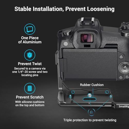 SmallRig Camera Cage for Canon R, Built-in Cold Shoe and Anti-Twist Design Cage CCC2803