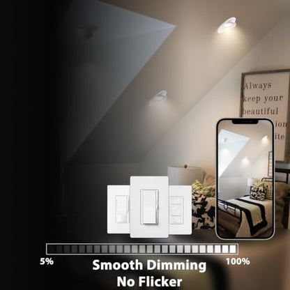 zouzai 4 Inch Gimbal LED Recessed Lights, White-Version 1.0, 6 Pack, with Junction Box, 360°+ 90° Adjustable, 5CCT 2700K-5000K, Dimmable, Canless Eyeball Downlight, CRI90+, 980LM 10W 120V, ETL - color: White-4 inch-Version 1.0, size: 6 Pack