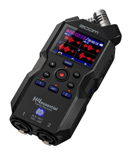 Zoom H4 Essential Handheld Recorder for Musicians, Podcasters & Filmmakers with Stereo Microphones, 2 XLR/TRS Inputs, 4 Tracks of 32-Bit Float Recording, & USB Audio Interface | 2 Xlr and Trs Combo Inputs with Phantom, USB-C 4-In/2-Out, SDXC Up to 1TB - s