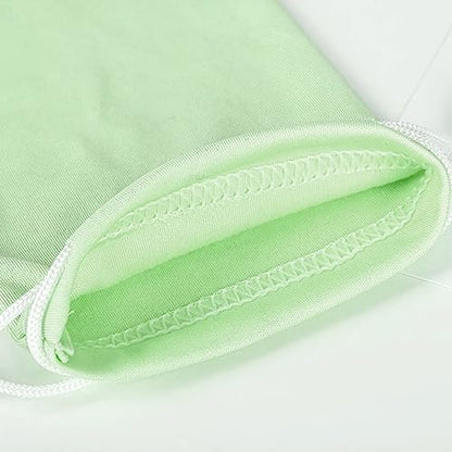 6pcs Eyeglasses Sunglasses Microfiber Pouch Bag, Cell Phone Storage Pouch 7.1" x 3.5" - color: Green