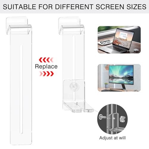 Center Screen/Middle Screen Webcam Mount with Video Conference Light, Position Webcam Anywhere on Monitor, Laptop Screen, Compatible with Logitech MX Brio, C920x, C922, C930 Webcams