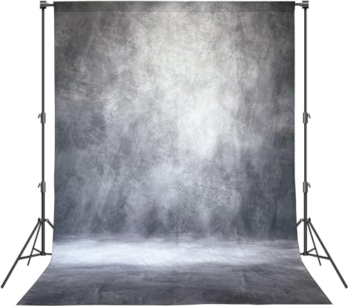 Abstract Professional Photography Backdrop for Portrait Photo Props Booth Background Photoshoot Studio with Polyester Fabric Roller Pocket on Top (6x8ft,Grey,No Stand) - color: Grey, size: 6'x8'