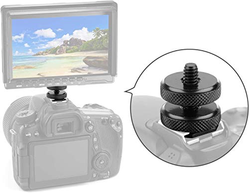 Camera Hot Shoe Mount to 1/4"-20 Tripod Screw Adapter,Flash Shoe Mount for DSLR Camera Rig (Pack of 4) - color: Hot Shoe Mount 4Pack