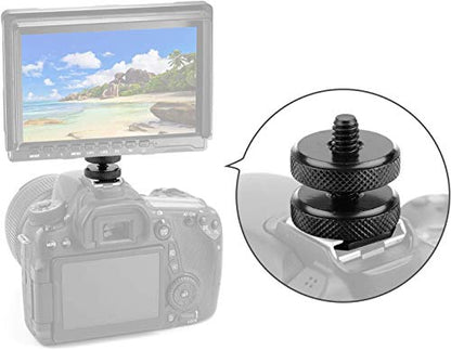 Camera Hot Shoe Mount to 1/4"-20 Tripod Screw Adapter,Flash Shoe Mount for DSLR Camera Rig (Pack of 4) - color: Hot Shoe Mount 4Pack